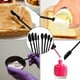 thumbnail image 5 of Mini espátula de silicona de 3 piezas, espátula de belleza para maquillaje, juego de espátula de tarro fino reutilizable para cocina, espátula pequeña flexible para belleza (negro) oso de fresa Electrónica, 5 of 6