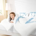 thumbnail image 3 of Erosebridal Blue Bowknot Bedding Comforter Set for Girls, Monogrammed V King Bedding Sets, Reversible 7 Pieces, 3 of 6