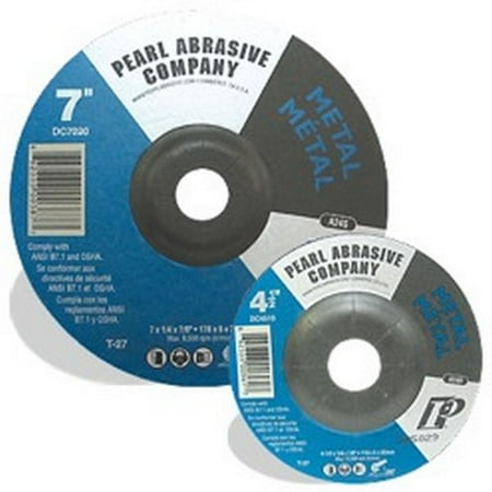

Pearl-Abrasive 4\ Type 27 Grinding Wheel - 4 X 1/4 X 5/8 Premium A24r (25 Box) Pearl