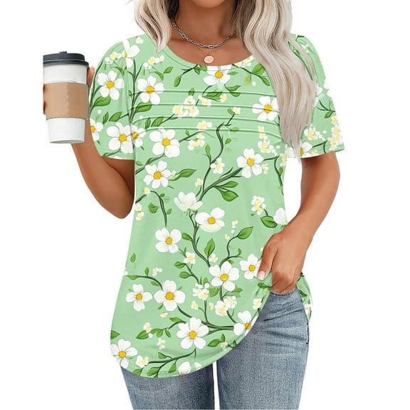 Pohista Cotton Tops for Women Dressy Casual T Shirts for Women Cotton Summer Blouses for Women Dressy Short Sleeve Blouse for Women Trendy my recent orders