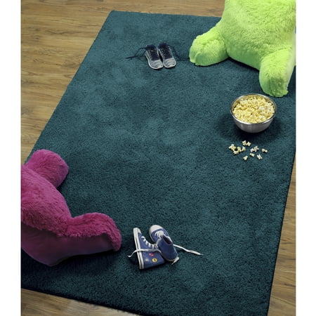 Comfort Shag Mint Green Rug - Your Zone Solid Textured Polyester Shag Rug Collection, Multiple Sizes and Colors