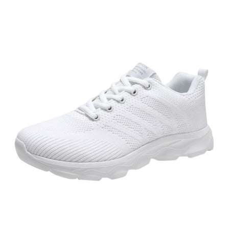 

Sopiago Comfortable Walking Shoes Women Women s Breathable Flying Woven Sneakers Shoes for Women Comfortable Orthopedic Walking Shoes White 41