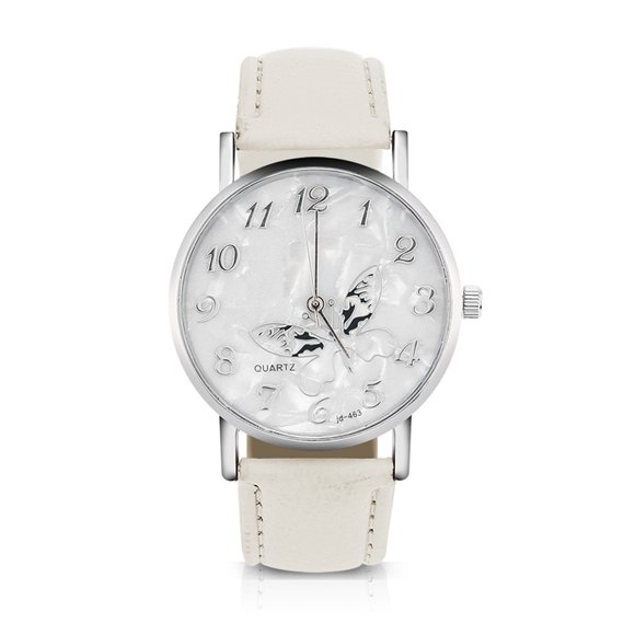 Reloj de cuarzo, relojes de pulsera analógicos con correa de cuero de PU de moda impulsados por rendimiento