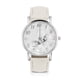thumbnail image 1 of Reloj de cuarzo con correa de cuero PU a la moda, relojes de pulsera analógicos para mujer, color blanco, 1 of 14