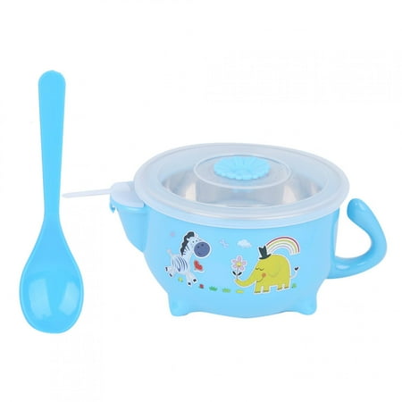 

Dioche Children Bowl Children Tableware Cute Cartoon Stainless Steel Children Tableware Set Baby Kid Bowl Spoon For Home