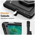 thumbnail image 7 of for iPad 6th/5th Generation Case 9.7 inch 2018/2017, 360 Rotating Shockproof Cover with Stand, Handle, Shoulder Strap, Black, 7 of 7