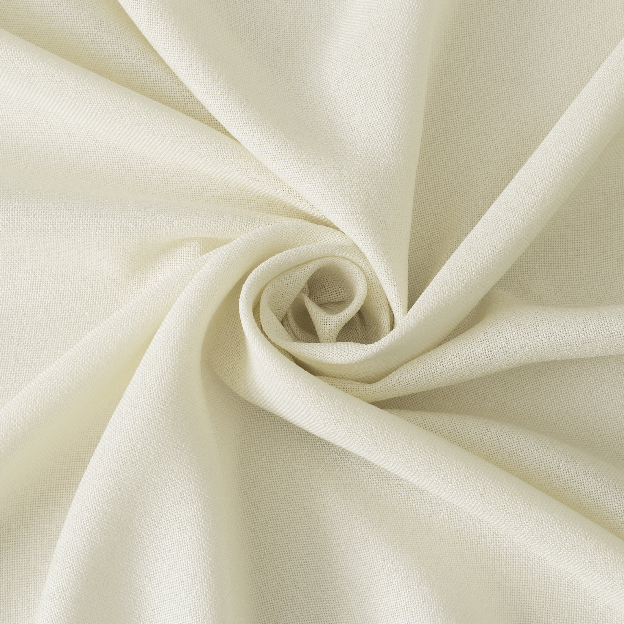 No. 918 Hathaway Twist Tab Semi-Sheer Tab Top Curtain Panel, 40"x63", Ivory