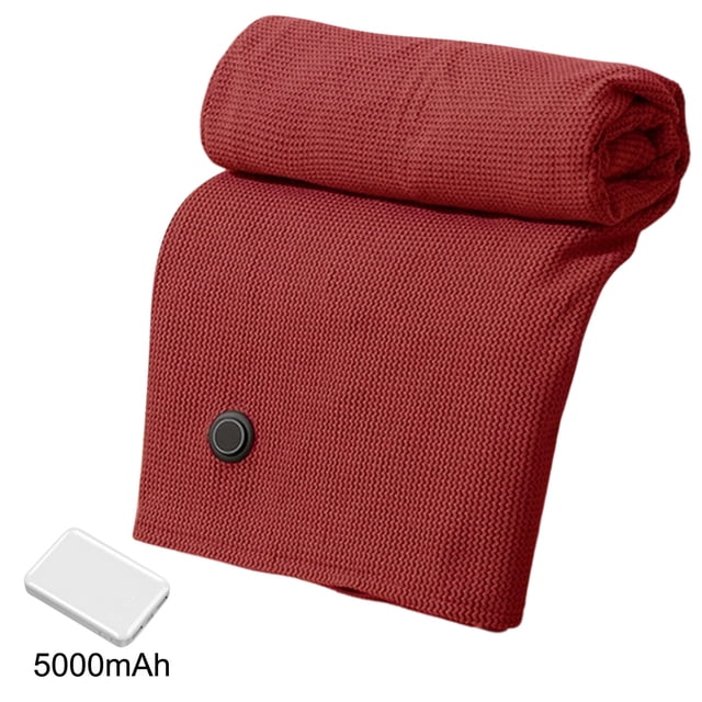 RKSTN A Blanket Heated Shawl Wraps for Women Corded Heated Blanket Soft Zipper Shawl Wraps 2025 Winter Warm USB Powered Heating Scarf Electrics Blanket Office Supplies
