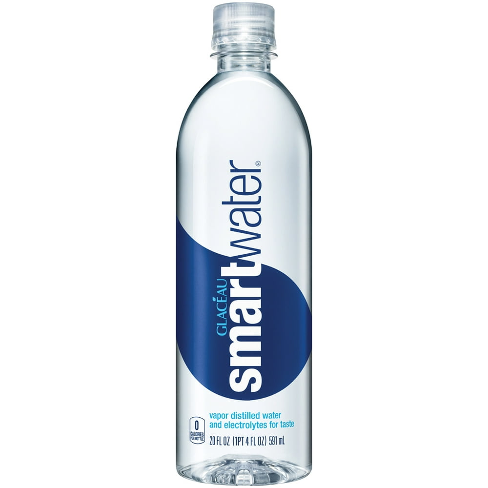 Glaceau Smartwater Vapor Distilled Water with Electrolytes, 20 Fl. Oz., 24 Count