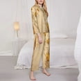 thumbnail image 4 of Disketp Pajamas Set Long Sleeve Sleepwear Womens Button Down Nightwear Pj Sets-Honey Bees And Sunflowers, 4 of 9