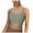 Green, variant on COMVALUE Women's Square Scoop Neck Sports Bra Thin Strap Padded Low Impact Yoga Bra Wireless Workout Crop Top (Coffee, XXL)