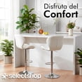 thumbnail image 4 of Set De 4 Bancos De Cocina Mostrador Barra Silla Taburete Comedor Respaldo Alto Altura Regulable y Función Giratoria 360° (4 Piezas Negro Cromado), 4 of 9