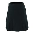 thumbnail image 2 of Bienzoe Girl's Cotton Stretchy School Uniforms Pleated Skirt Black 10, 2 of 2