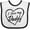 White and Black, variant on Inktastic I Love My Daddy in Black Chalk Heart Boys or Girls Baby Bib