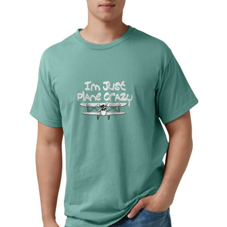 CafePress - Funny Plane Crazy Airplane Pilot Design T Shirt - Mens Comfort Colors® Shirt
