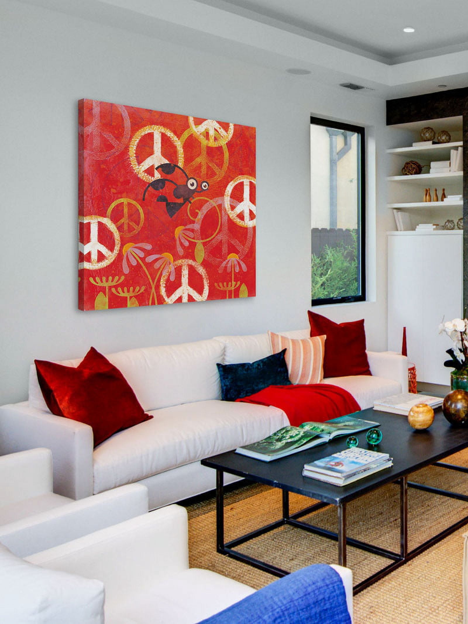 Marmont Hill "Peace Sign Ladybugs II" Painting Print on Canvas