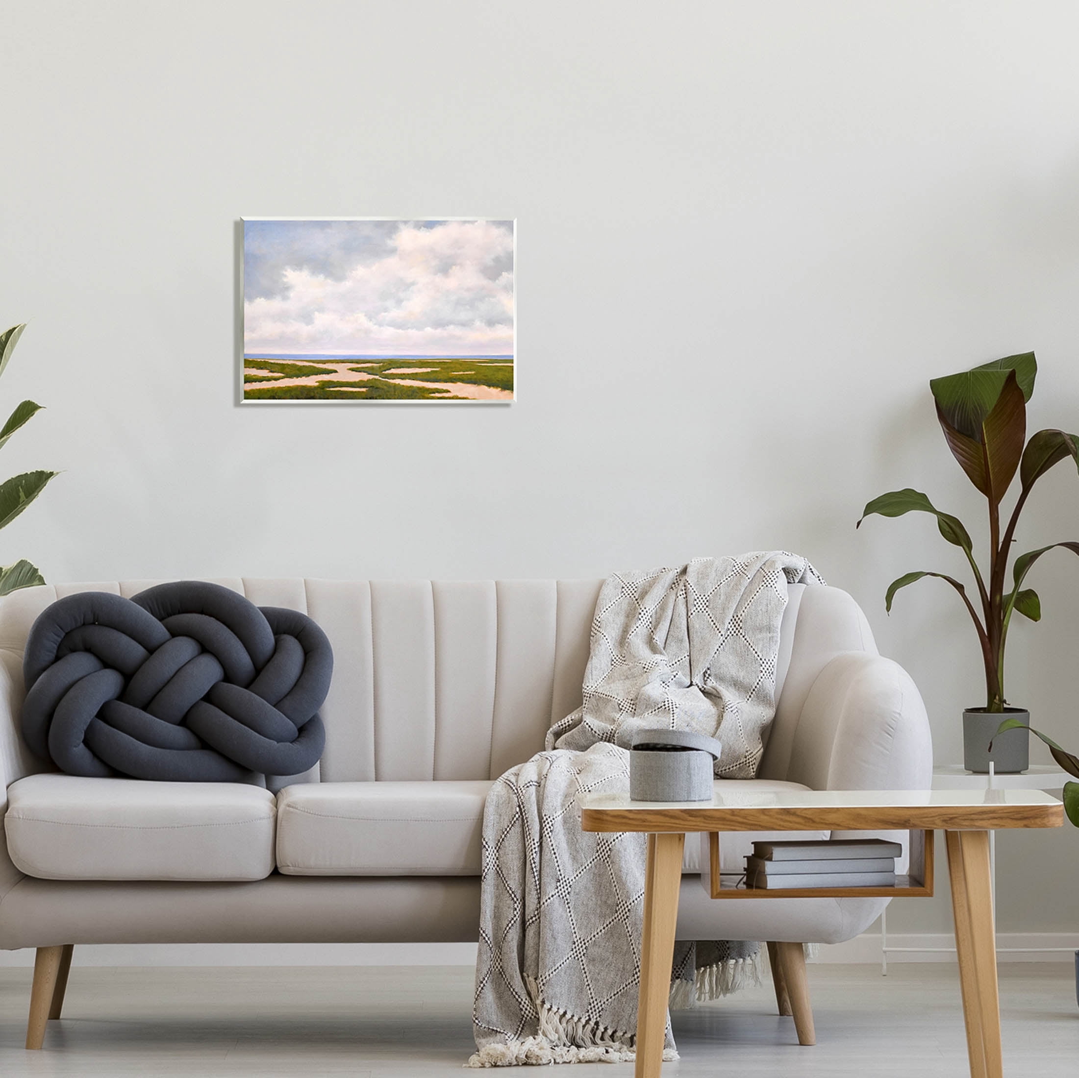 Stupell Industries Cloudy Distant Beach Horizon Painting Unframed Art Print Wall Art, Design by Catherine Andersen