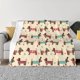 thumbnail image 1 of Fotbe Dachshund Dog Puppy Manta de Franela con Estampado, Manta Ultrasuave para Cama, Sofá, Auto, Hipoalergénica y Antibolitas-50"x40", 1 of 6