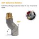 thumbnail image 3 of Hose Swivel 360 Rotating Connector For Nozzle Multi Plane Plane Swivel 3/4 Inch Banmo, 3 of 5