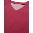 thumbnail image 6 of DressBerry Women’s Solid Cotton Poplin Top V Neck Flared Elbow Sleeves Waist Length Regular Wear Light Weighted Casual Summer Blouse, 6 of 7