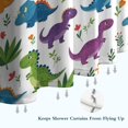 thumbnail image 6 of White Floral Dinosaurs Pattern Shower Curtain 72"x72" ,Bathroom Decorative Shower Curtains Set with 12 Hooks,Modern Waterproof Washable Shower Curtain, 6 of 6
