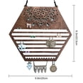 thumbnail image 5 of Dserhfy Wooden Hanging Earring Holder Wall Decor Jewelry Organizer Vintage Earring Display Organizer for Women And Girls Earrings Necklaces, 5 of 7