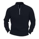 thumbnail image 1 of pstuiky Camisas de invierno de manga larga para hombre, Suéter de punto de moda para hombre, con botones, color liso, cuello abatible, mangas largas, sin sombrero Tops de hombre l, 1 of 4