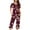 Z14-Wine, variant on Censtreet Women's Pajama Sets Short Sleeve Sleepwear Round Neck Pj Loungewear Top and Capri Pants with Pockets