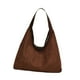 thumbnail image 2 of Bolsa para mujeres Bolso de agua para mujeres de gamuza para el trabajo de compras de viajes Café, 2 of 8