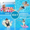 thumbnail image 3 of Hamaca de agua inflable Hqyib de Pool Floats 4 en 1 para adultos, paquete de 3, 3 of 7