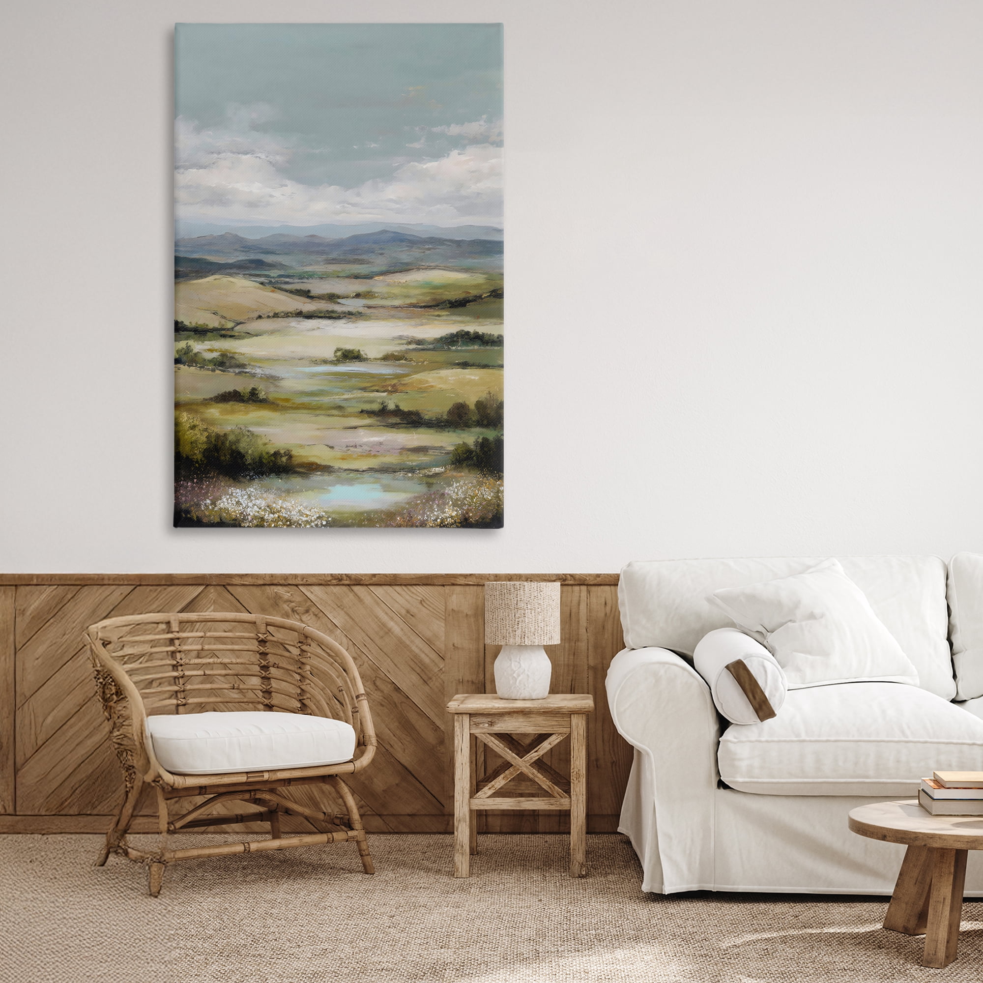 Stupell Industries Rolling Mountain Meadows Canvas Wall Art, design by Petal Prints Design