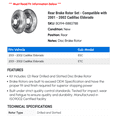 thumbnail image 2 of Rear Brake Rotor Set - Compatible with 2001 - 2002 Cadillac Eldorado, 2 of 2