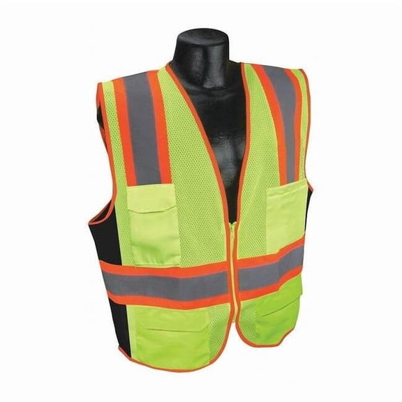 Condor High Visibility Vest,Yellow/Green,5XL 53YM87