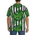 thumbnail image 5 of Easygdp Palm Greenery Men's Casual Short-sleeved Shirt with Pocket and Button Suitable for Beach Vacation Leisure - 3X-Large, 5 of 7