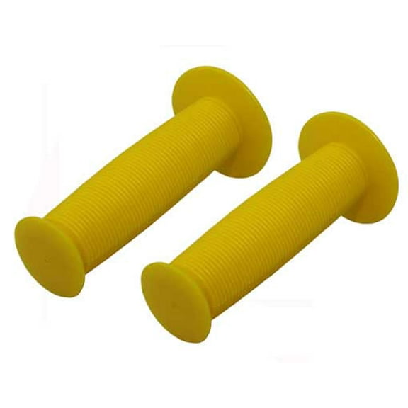 Mushroom Grips yellow. Bike grips, bicycle grips, bmx grips, lowrider grips, beach cruiser grips, mountain bike grips