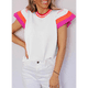 thumbnail image 4 of Suéter Ligero de Punto Holgado con Cuello Redondo Informal de Corta de Verano para Mujer. S, 4 of 7