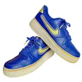 thumbnail image 1 of Ni - ke Ni - ke Air Force 1 Low Mens 10 NBA Warriors Golden State Blue Holo. Sneakers Shoes, 1 of 5