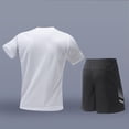 thumbnail image 4 of Riecok Mens Short Sets 2 Piece Outfits Short Sleeve T Shirt Shorts Summer Tracksuits Workout Sportwear Clothes, 4 of 6