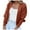 Brick Red, variant on PMVFHDE Women's Solid Color Long Sleeve Short Length Front Open Shoulder Wrap Knit Cardigan Sweater Brick Red,XL
