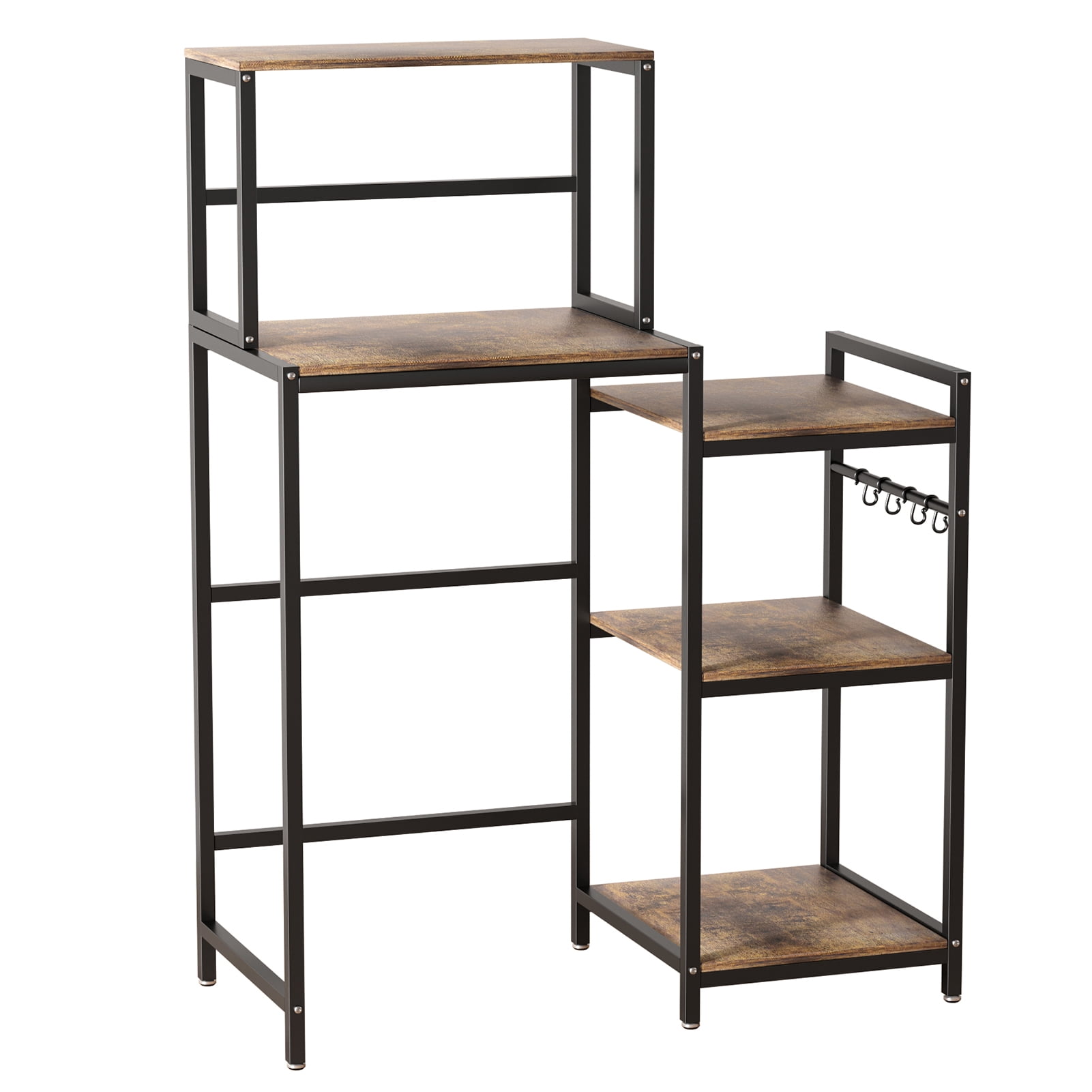 Kitchen Storage Rack, Mini Fridge Stand with Storage Shelves, 5-Tier Mini Fridge Cabinet Microwave Stand Baker Rack, Utility Storage Shelf for Dorm Kitchen