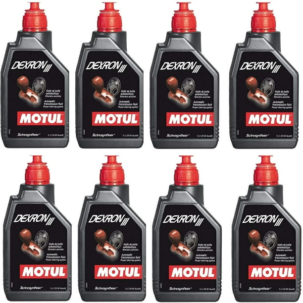 Motul 105776 Set of 8 Dexron III Automatic Transmission Fluid 1Liter