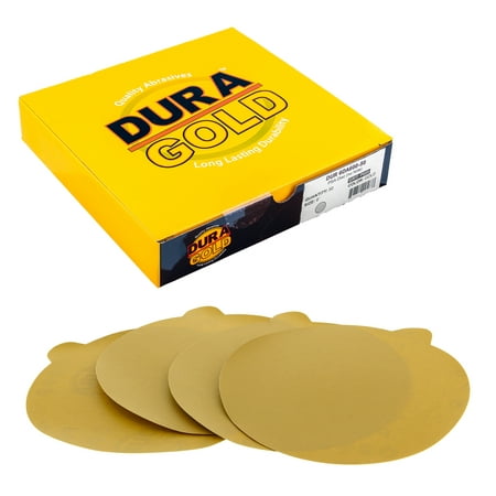 

Dura-Gold - Premium - 600 Grit 6 Gold PSA Self Adhesive Stickyback Sanding Discs for DA Sanders - Box of 50 Sandpaper