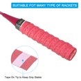 thumbnail image 4 of Tennis Badminton Racket Overgrip Anti Skid Sweatband Racquet Grip with Raised Ridges, Red 5 Pack, 4 of 6