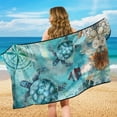 thumbnail image 5 of Binienty Sea Turtle Car Seat Towel Cover After Beach Gym Workout Running Swimming Waterproof Sweat Towels Blanket Quick Dry Towel Car Seat Covers Front Seat Only, 5 of 8