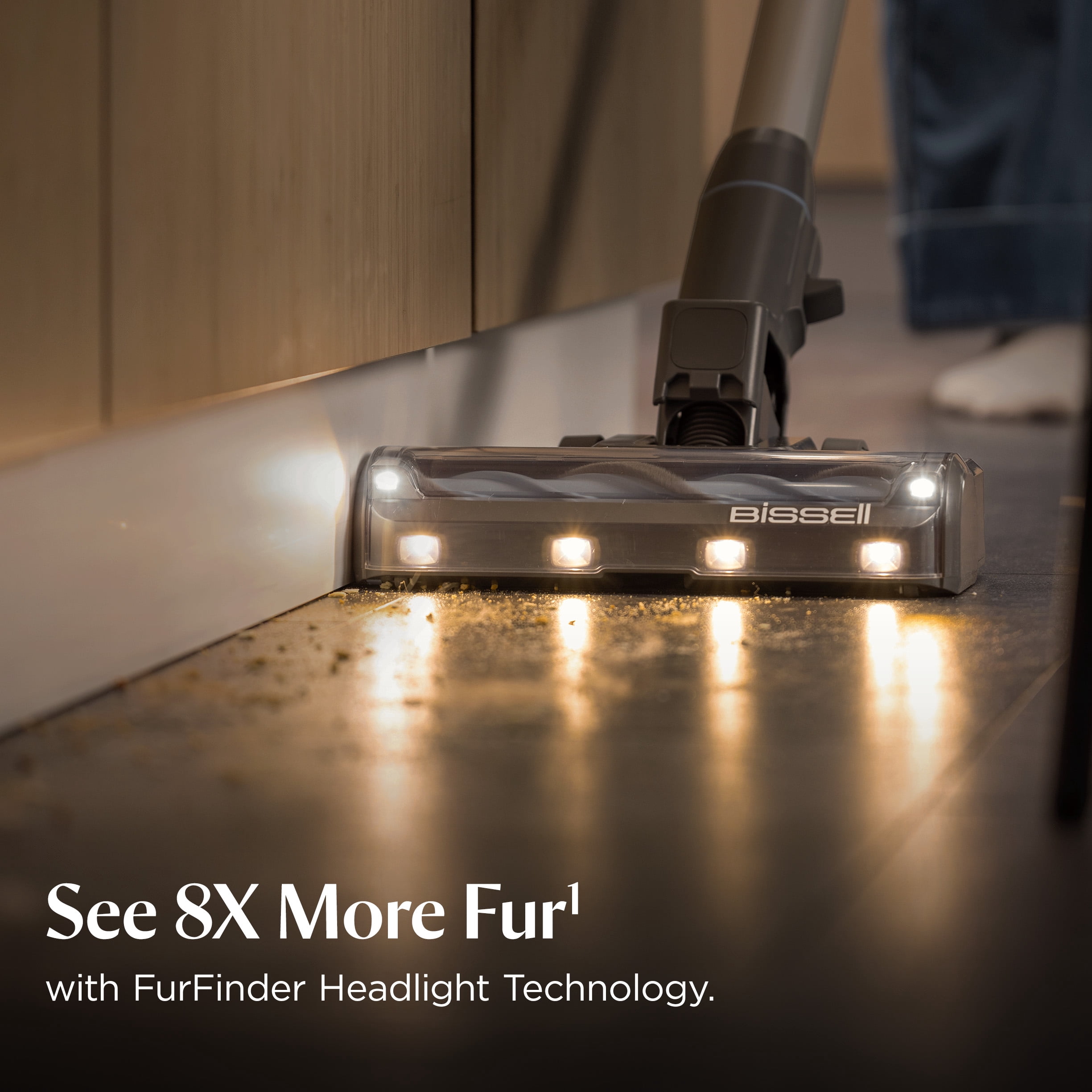 BISSELL PowerClean FurFinder, Corded, Stick Vac, Hard Floor, Rugs, Continuous Power, Headlights Illuminate Hidden Pet Fur 4282