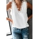 thumbnail image 5 of Camisetas sin Mangas para Mujer Camisas Casuales sin Mangas de Verano Cuello en V con Diseño de Encaje Color Puro Transpirable para la Vida Diaria ANGGREK Otros, 5 of 6