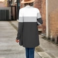 thumbnail image 5 of Women's Casual Loose Fit Long Sleeve Cardigan Coat Sweater Top Solid Color Lightweight Layering Piece for Fall | CSEONE,Black XL, 5 of 9