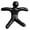 Black, variant on Poseable Doll Stress Toy for Kids and Adults