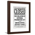 thumbnail image 1 of Prohibition Act Closed Notice, World Culture Framed Art Print Wall Art Sold by Art.Com, 1 of 5