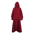 thumbnail image 2 of yingyy Cape d'Halloween à Capuche Cape Effrayant Couleur Unie Robe Costume Carnaval Rouge TTG, 2 of 6